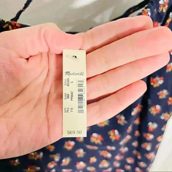NEW Madewell Tie-Back Cover-Up Mini Dress Floral Print Beach Pool Floral Boho - Picture 6 of 7